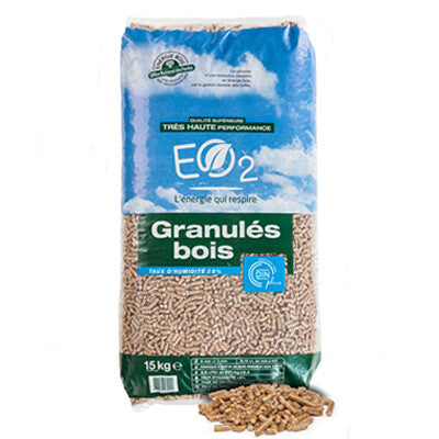 Granulés Forêt · Granulés de bois · Palette 66 sacs de 15 kg