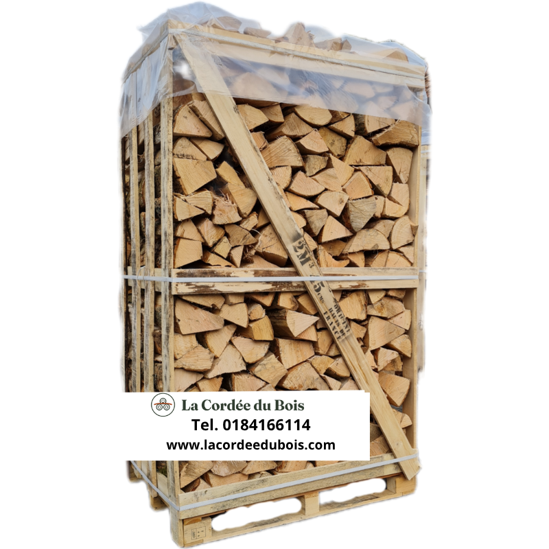 Bois dur 45 cm · Box 2 m³ · 2,60 stères