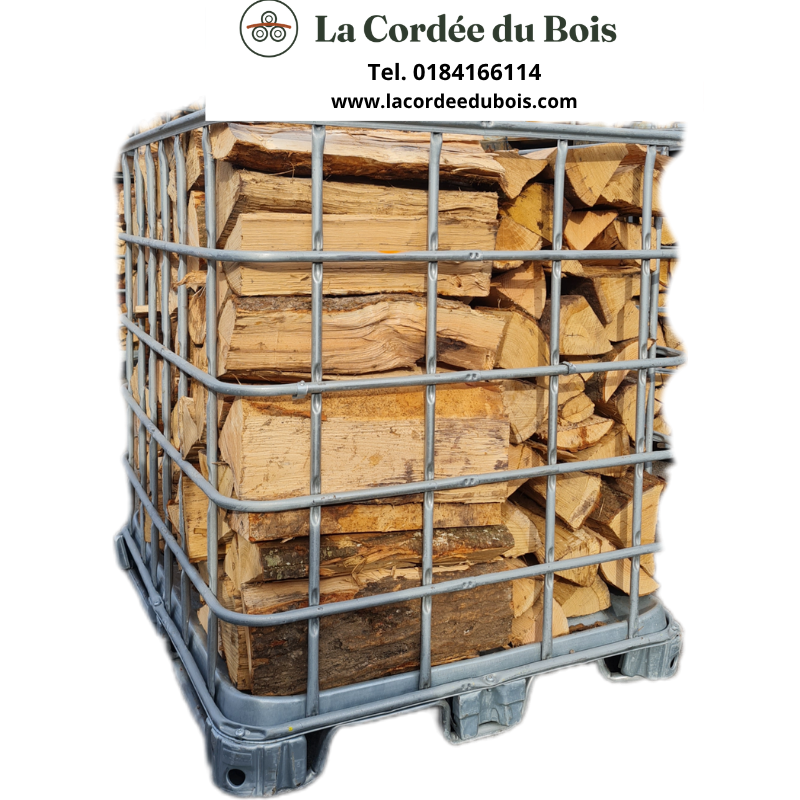 Caisse bois dur 50 cm · Bois rangé 1,20 m³
