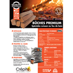 Bois spécial cuisson · Bûches Premium 30 cm · Ballot 2000 dm³