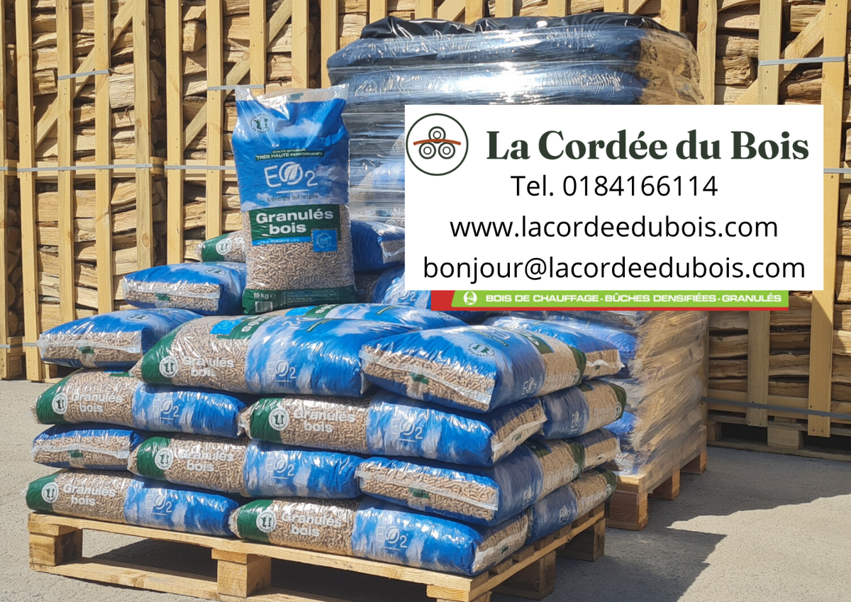 Granulés Forêt · Granulés de bois · Palette 66 sacs de 15 kg